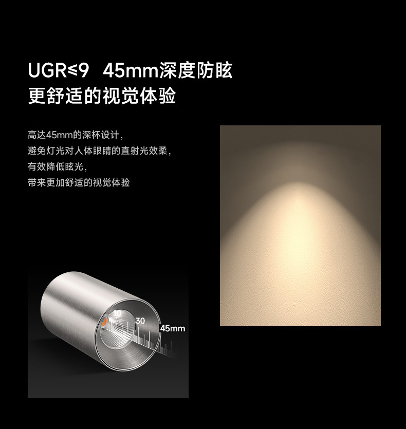 包豪斯明装射灯不锈钢吸顶灯防眩led免打孔中古风银色工业洗墙灯 图文详情 15