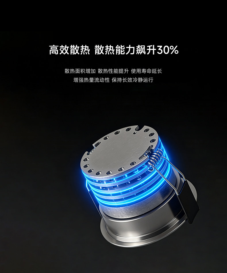 包豪斯不锈钢射灯嵌入式银色全光谱防眩中古工业风天花无主灯智能 图文详情 13
