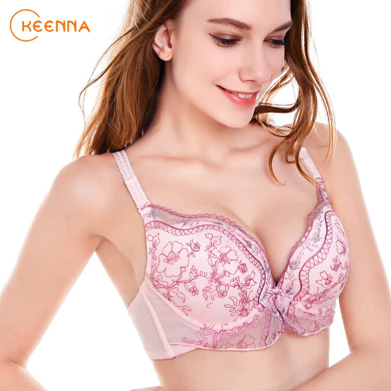 Keen Na-piece Seamless breathable bra female small chest deep V bra underwear gather adjustable thickness