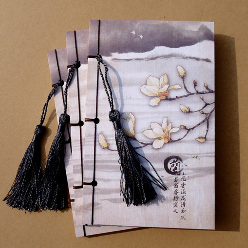 Antique Orchid Kraft Paper Threaded Pen Diary Sketch Sketch Copy Book 5 from 10 Get 1 Free