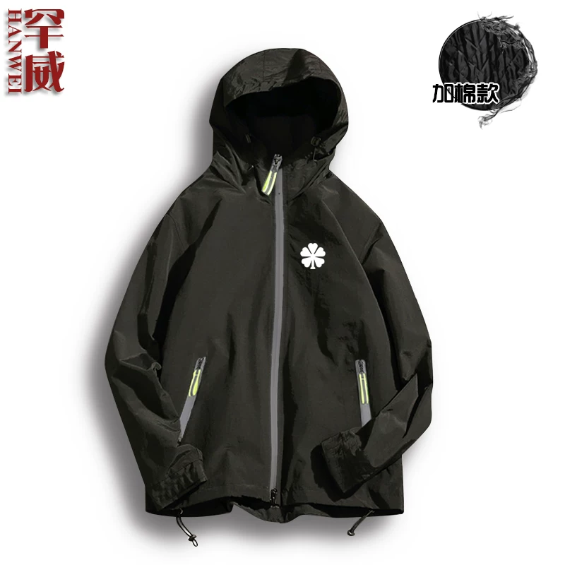 Черная CLOVER Black Penta Cao Comic Anime Surrounding Jacket Connect мужская и женская куртка шляпы держатели