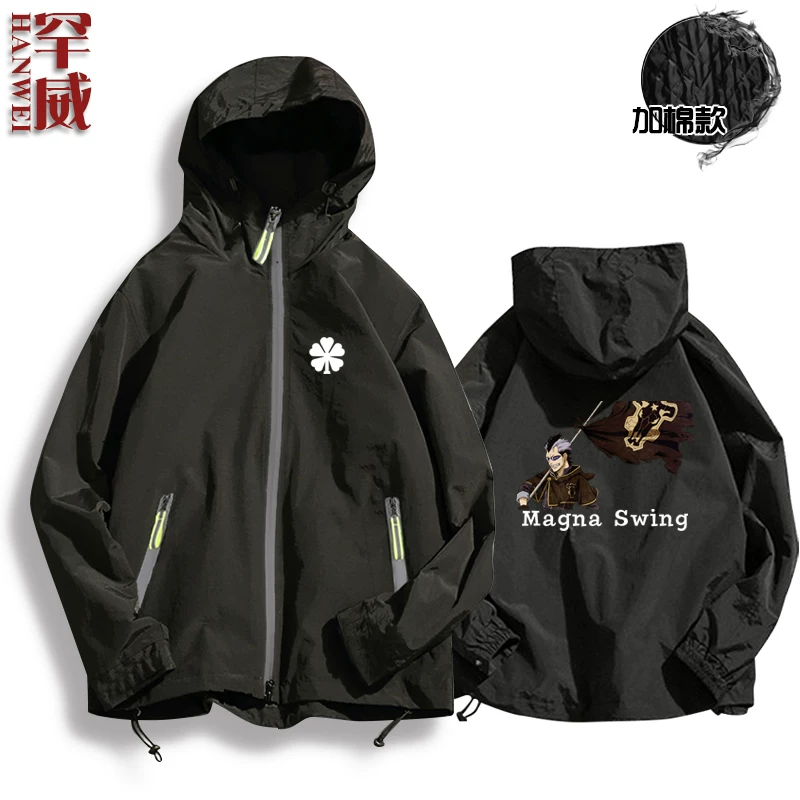 Черная CLOVER Black Penta Cao Comic Anime Surrounding Jacket Connect мужская и женская куртка шляпы держатели