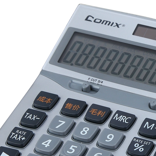 Калькулятор солнечной энергии Qinxin 120ES Двойной финансовый компьютер с двойным мощным компьютером 12 -бит среднего компьютера портативный калькулятор Солнечный калькулятор Солнечный калькулятор