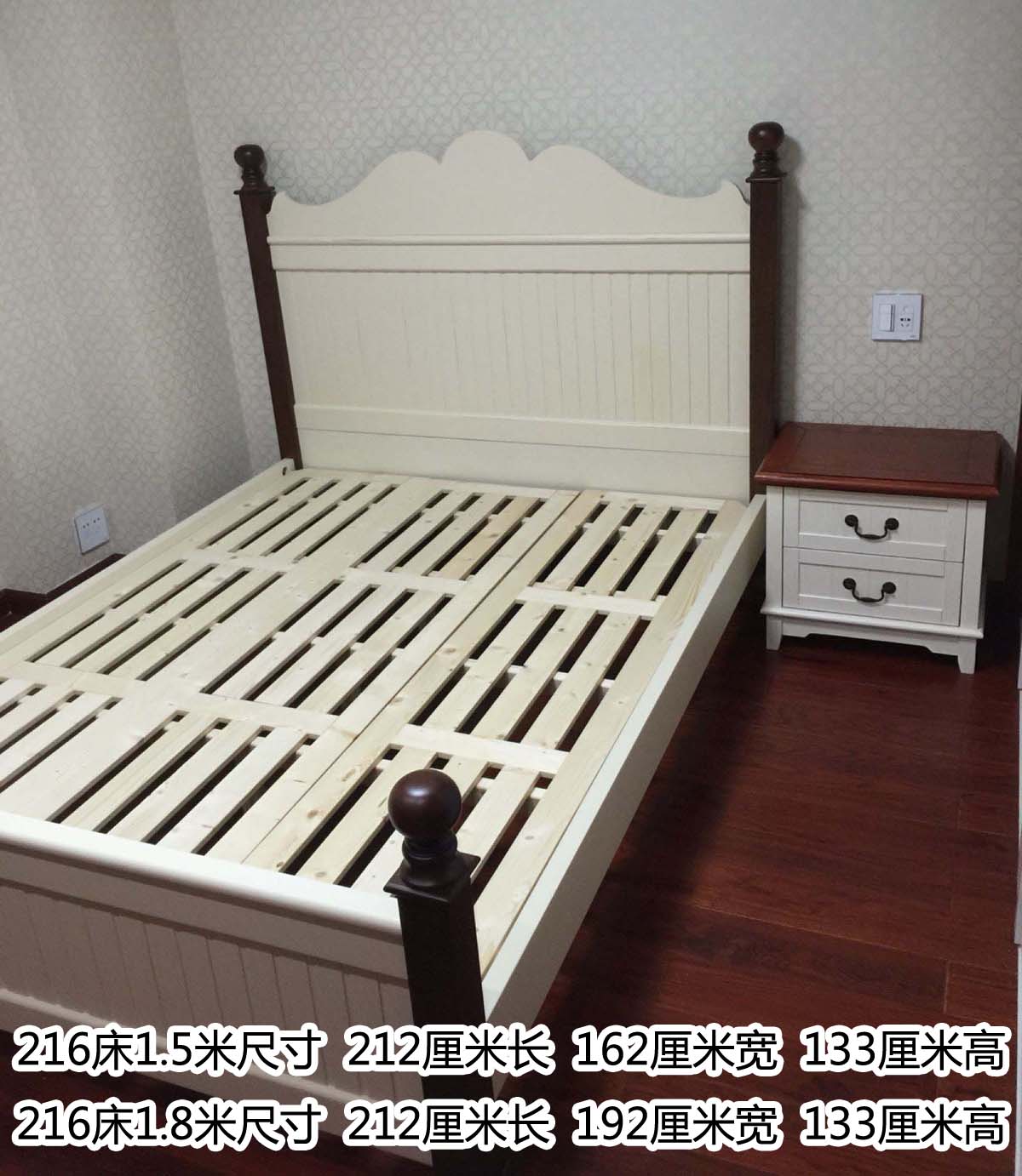 Huizhong Home Old Country California Phong cách Mỹ Địa Trung Hải Gỗ rắn Trẻ em Giường gỗ sồi 217 - Giường giường ngủ 2 tầng