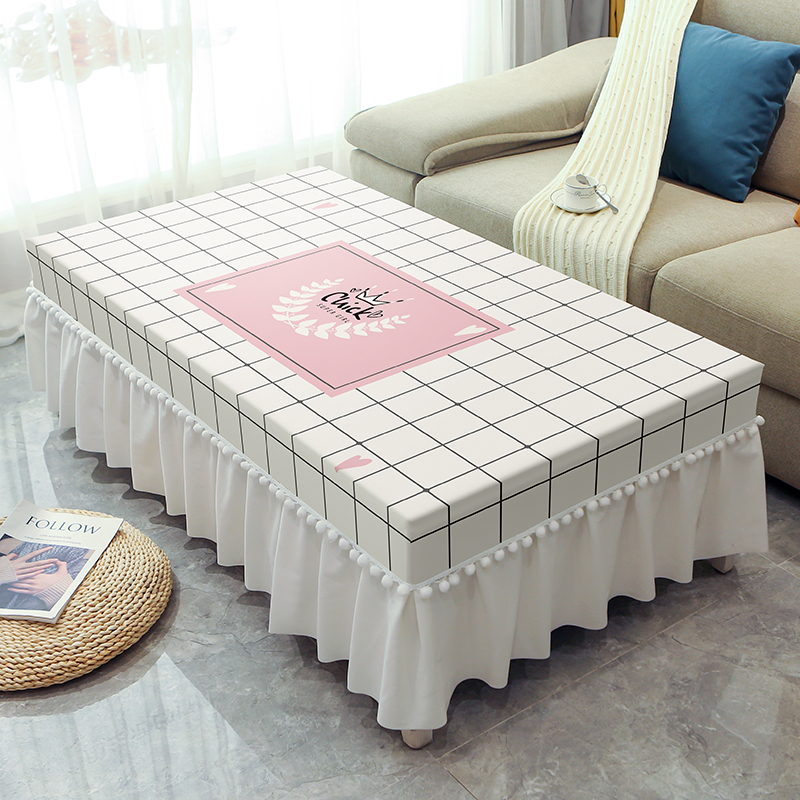 Coffee table tablecloth European luxury Nordic waterproof coffee table tablecloth rectangular tablecloth fabric coffee table set small square table cover - Taobao
