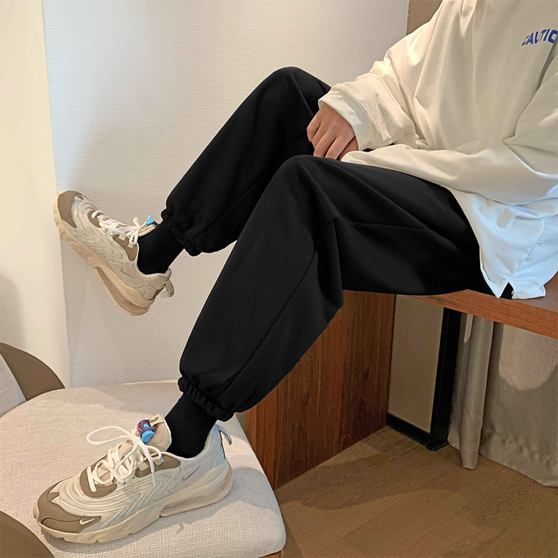 High Street Pants Men in Summer Bowl Trousers Broad Legs Han Tray Benches