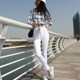 High-Waisted Women's Jeans 2026 Spring and Autumn New Slim-Fit Skinny Stretch White Pencil Pants Cropped Length
