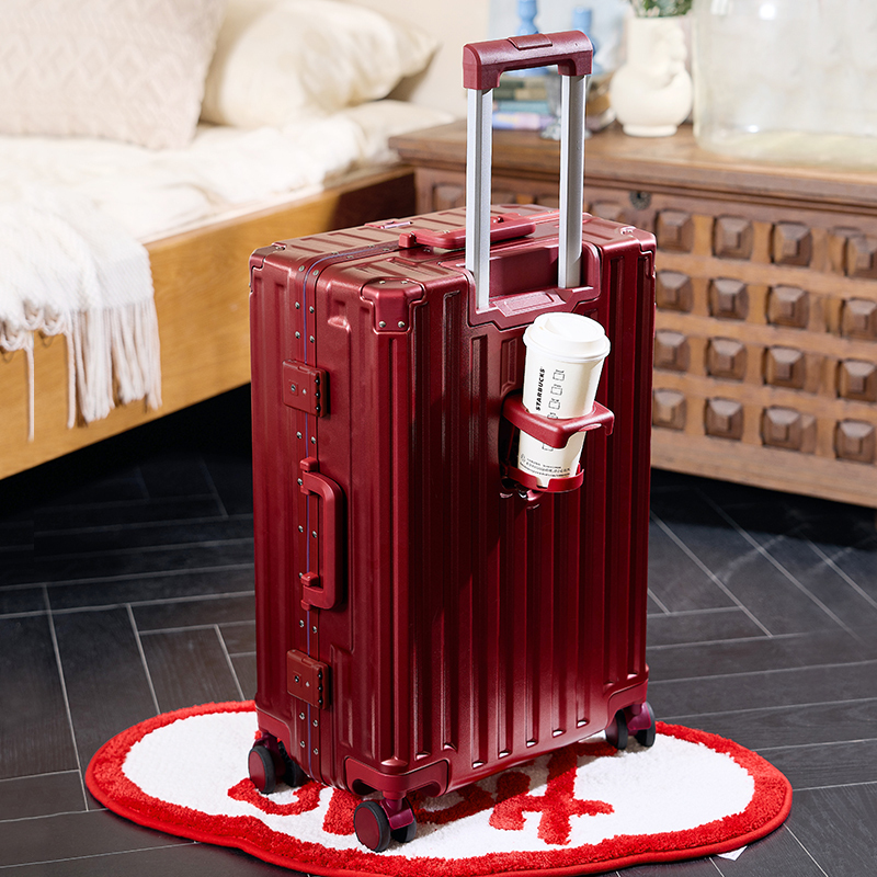 Wedding Suitcase, Dowry Box, Red Box, Trolley Case, Women's 2026 New Model, Wedding-Use Bride's Dowry Box 24inch