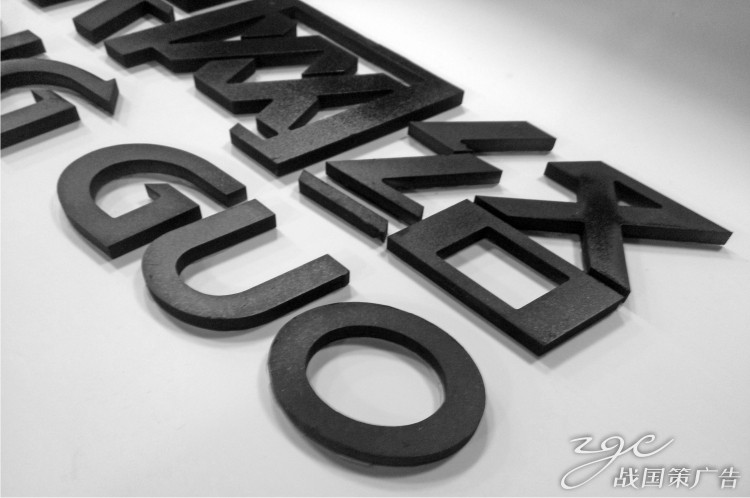 Door billboard crystal word PVC custom company background Logo wall overall design points to three-dimensional metal plate