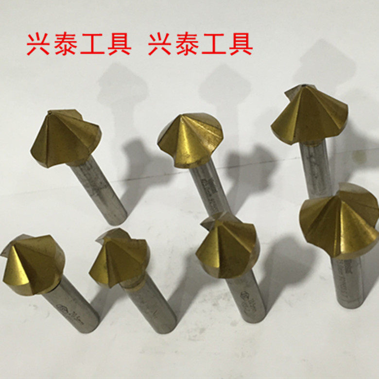 Imported Second-hand Stainless Steel Chamfered Knife Chamfered Drilling Sinkhole Drilling single-edged with three blades 90 15 15 20 40