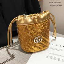  A voice hot-selling golden bucket bag 2021 bag pet messenger womens bag handbag mini bag sequin bag