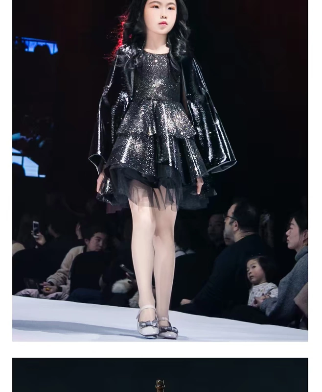 Trang phục trẻ em gái dạ hội 2019 mẫu mới catwalk trang phục piano trang phục nhỏ chủ nhà - Váy trẻ em