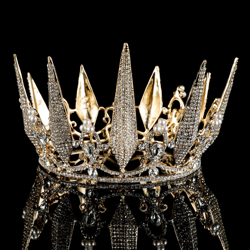 Girl's Princess Crown 2022 new children's performance Playboy headwear model walking show accessories Birthday Golden Crown