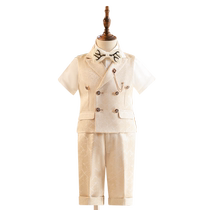 Childrens suit suit boys dress flower girl British style handsome host catwalk stage piano performance suit summer
