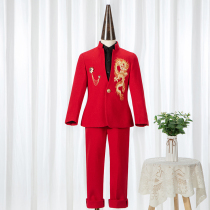 Childrens suit suit British style boy dress Chinese suit handsome show national style piano performance