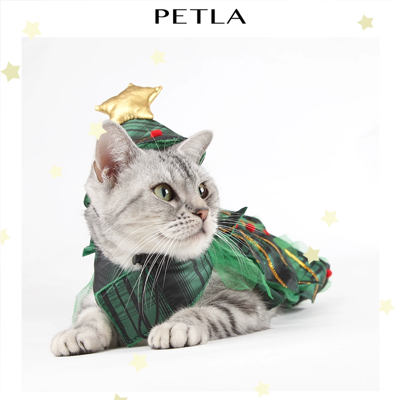 Petla Pella Giáng sinh Pet Dress Star Hat Trang phục cây thông Noel - Quần áo & phụ kiện thú cưng