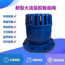 New rubber plate bottom valve H42X-6 10 water pump imported cast iron large flow rubber plate bottom valve DN65 100 150