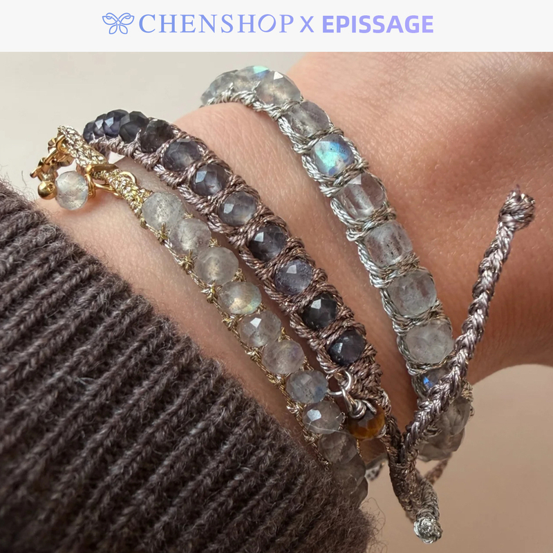 Epissage Fashionable New Tressé Ring Gemstone Braided Bracelet for Women Chenshop Designer Brand