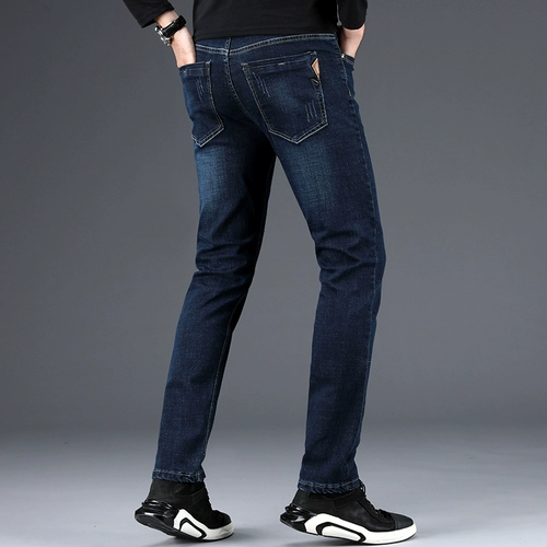 Демисезонные эластичные прямые свободные джинсы, трендовые повседневные брюки, большой размер, оверсайз, в корейском стиле