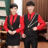 Летняя одежда для работы, униформа, рубашка, кофейный жилет, короткий рукав