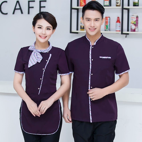 Летняя одежда для работы, короткий рукав, китайский стиль