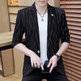 Летняя мужская тонкая куртка, трендовый пиджак классического кроя для отдыха