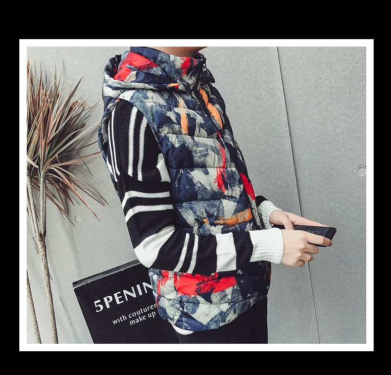 Áo vest cotton nam mùa thu và mùa đông thanh niên vest vest nam phiên bản Hàn Quốc áo lông cừu