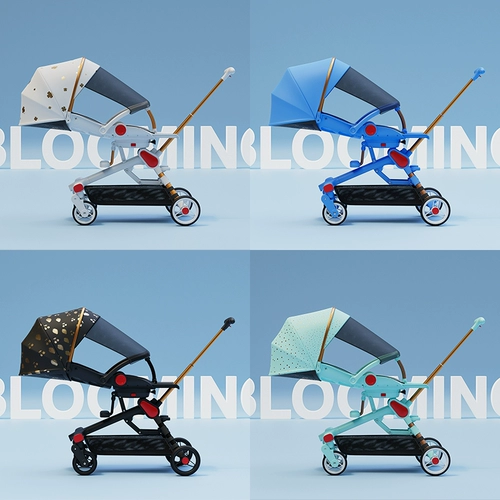 Детская складная прогулочная коляска для выхода на улицу с сидением, можно сидеть и лежать, 0-3 лет