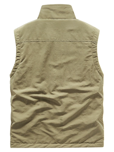 Демисезонный дорожный двусторонний флисовый жилет для отдыха, мужская куртка без рукавов