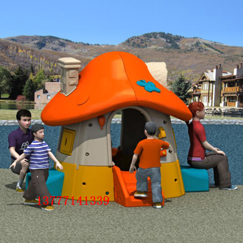 Kindergarten indoor and outdoor gaming room slide playground children small house mushroom room outdoor magic tree toy room