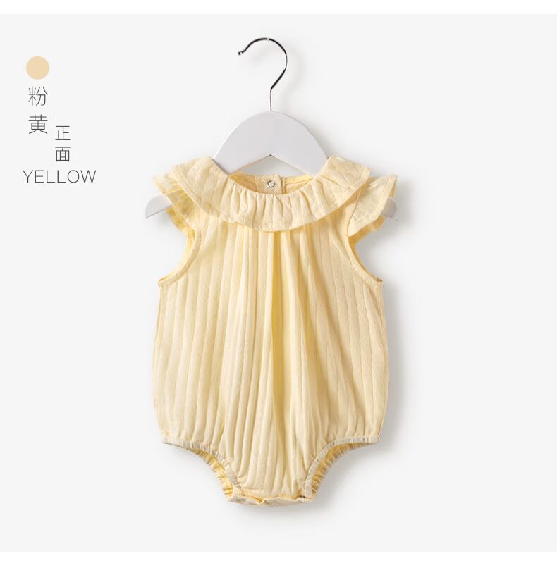 Bab Park túi bé rắm quần áo cotton mùa hè nữ bé ngắn tay tam giác Xiêm quần áo mùa hè mỏng phần romper - Áo liền quần quần áo trẻ sơ sinh cao cấp