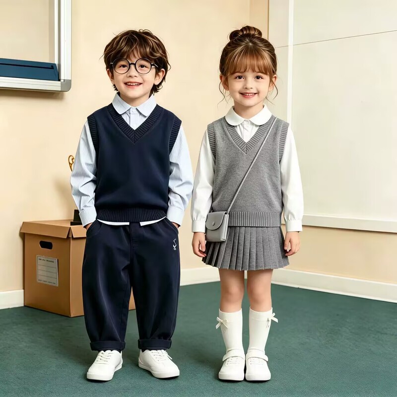 Spring and Autumn New Style Loose and Versatile Lazy Style Pullover V-Neck Vest Sleeveless Knitted Vest Student Sweater