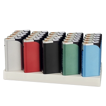 Upscale metal straight punch windproof lighter custom order to make printed word wholesale inflatable disposable lighter tailor-made advertisement
