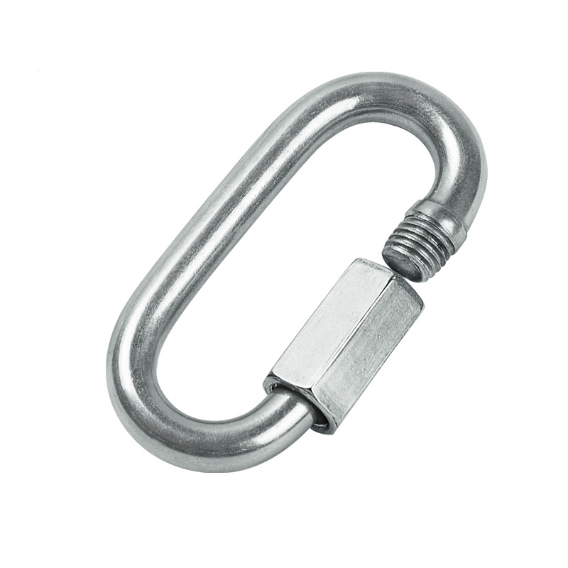 304 stainless steel Mellon track lock quick connection ring safety buckle mountaineering buckle sandbag swing chair hook