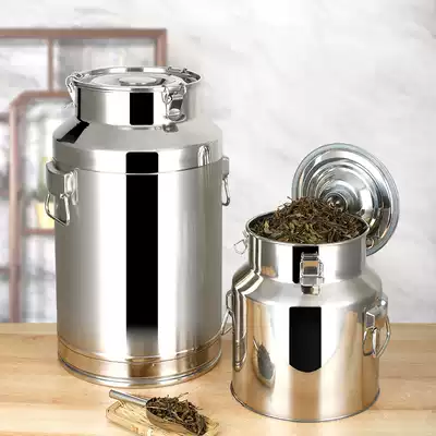 304 stainless steel tea cans, large capacity, moisture-proof and exquisite high-grade sealed cans, large and large extra large