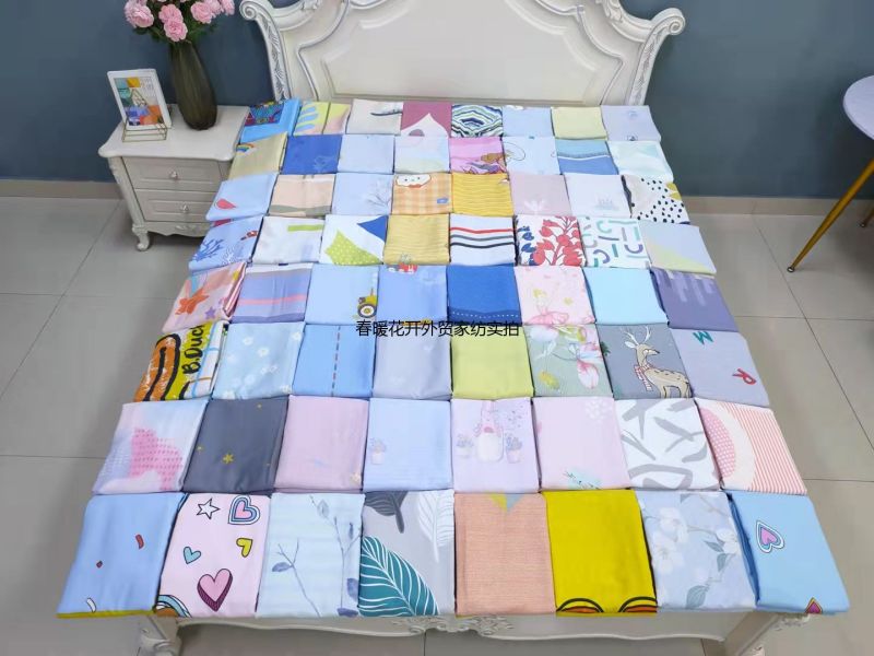 Brand home textile residues all cotton tilted active printing soft skin children student single-person condom 160*210