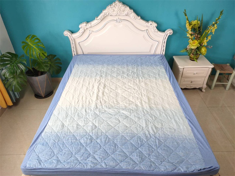 Exported to Japan tail single cushion mattress pad pure linen cotton bed bag rain dew linen rustic Japanese style scarce quilted