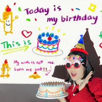 Happy birthday projection lamp projector mini ins party atmosphere photo props background decoration scene arrangement