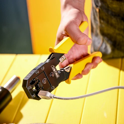 Deli Home Network Cable Cabling Setwork Testered Rwezomer Network Wire Tie Network Plyers Pliers 6P8P Новичок сетевой кабель Pliers