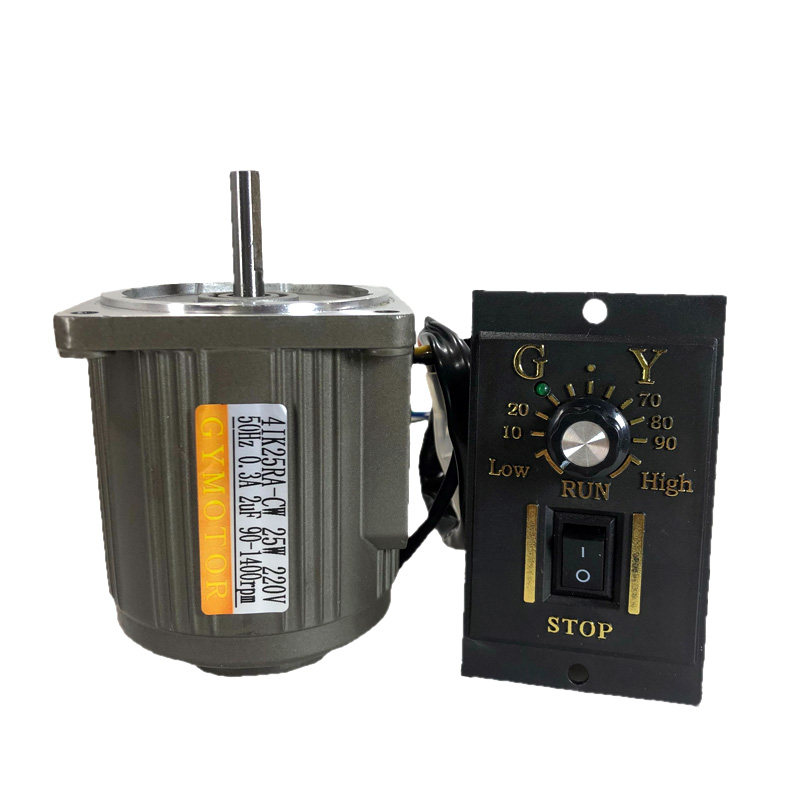 Vertical micro AC throttle fixed speed 25W optical axis motor single-phase 220v three-phase 380v speed regulator motor