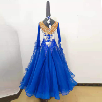 Morden dance to serve the national standard dance performance Waltz Competition Skirt Tango Dancer Great Hem dress with a dress