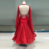 Imported chiffon modern dance costume imitation Austrian diamond national standard dance costume waltz competition skirt ballroom dance art test