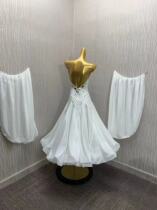 High-end Tencel imitation Austrian diamond modern dance costumes large swing skirt national standard dance competition skirt ballroom dance performance costumes