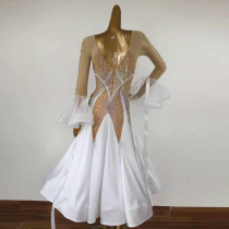 The Morden Dance Competition Dress National Standard Dance Performance Waltz Performance Wear ballroom with a large swing and drill and even body race dress