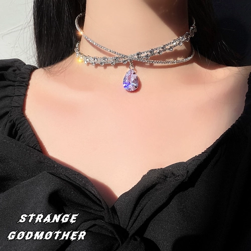 Короткое ожерелье, брендовая бриллиантовая цепочка до ключиц, чокер, популярно в интернете