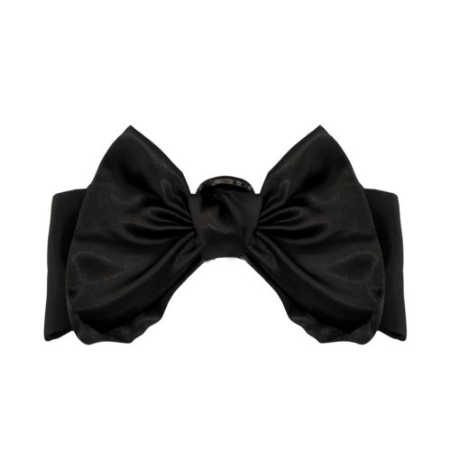 Большая черная заколка-крабик с бантиком, заколка для волос, аксессуар для волос, акула, шпильки для волос, популярно в интернете, коллекция 2023