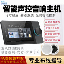 Tuya 8-inch smart home central control screen home background music host audio set embedded ceiling speaker