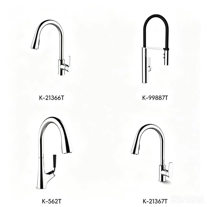 Kohler Sanitary Ware K-562T/K-21366T/K-21367T/K-99887T Pull-Out Kitchen Faucet All Copper Kohler Sanitary Ware K-562T/K-21366T/K-21367T/K-99887T Pull-Out Kitchen Faucet All Copper