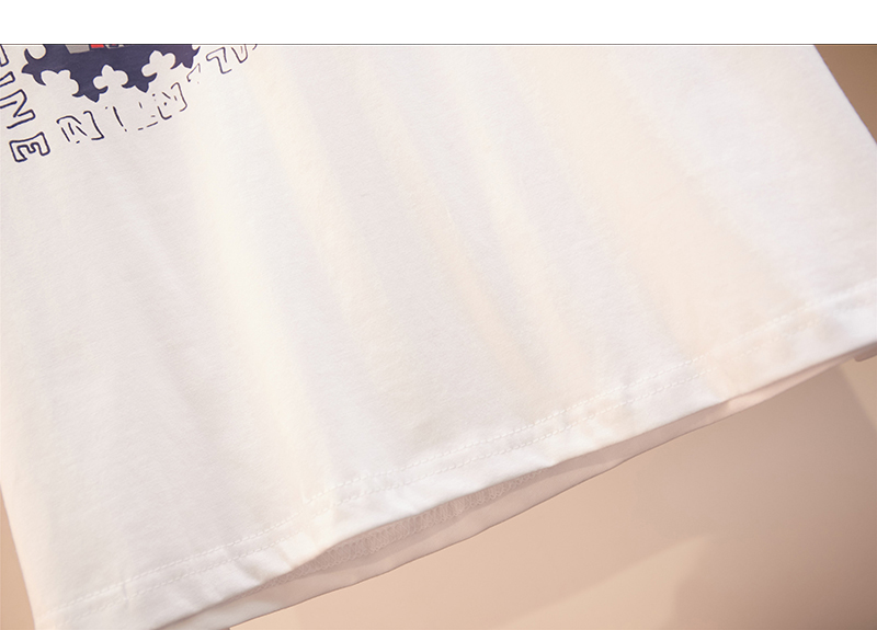 DABI 韓國復古風時尚植物紋T恤顯瘦套裝短袖裙裝 DABI 韓國復古風時尚植物紋T恤顯瘦套裝短袖裙裝