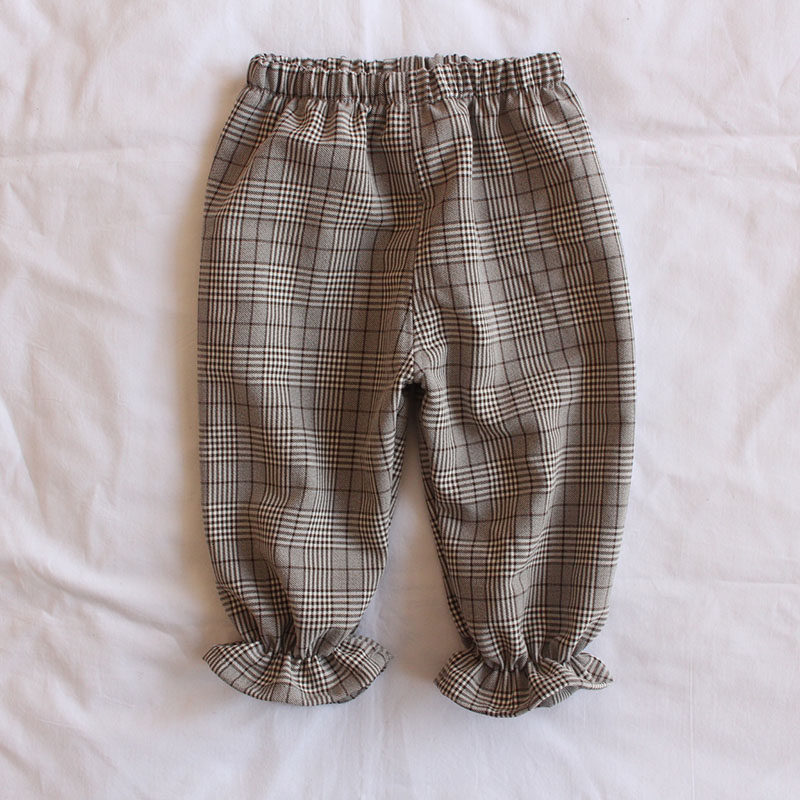 Baby Plaid Kharen Pants 2022 Spring Autumn Season Infant Girl Clothes 6-12 months 1-2-3 years old